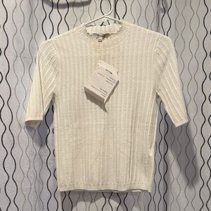 Madewell Ivory Textured Knit Top